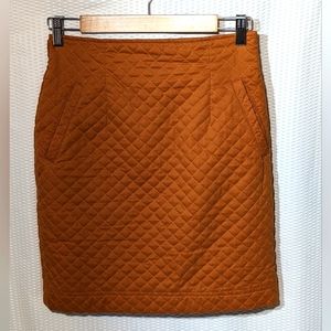 Beanpole Quilted Mid Length Skirt, Pockets, Lining, Sinch Waist, Size 2 - 4
